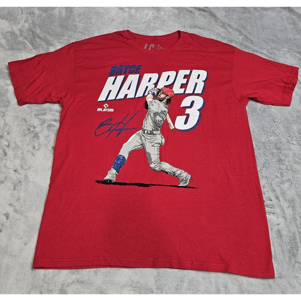 Bryce Harper Shirt Men's Size L Red Cotton LC